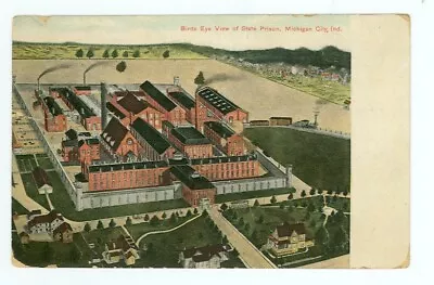 Michigan Cityindiana-birds Eye View-state Prison-pm1912-(in-m#1) • $3.99