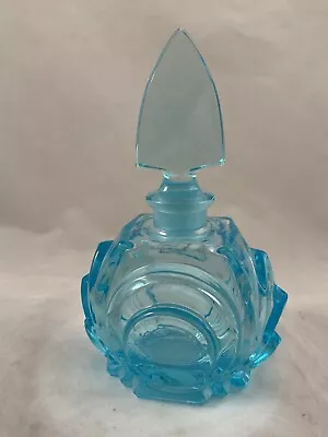 Vintage Art Deco Czech Glass Perfume Bottle 053125 • $19