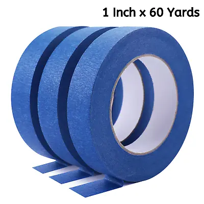 HTVRONT Blue Painters Tape 1 Inch X 60 Yards X 3 Rolls Masking Tape For Wall US • $12.29