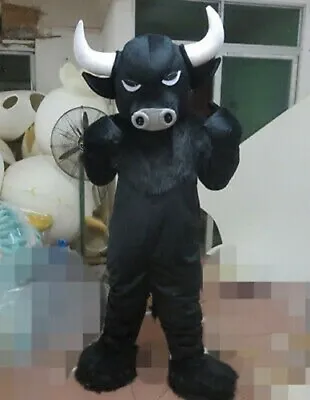Black Bull Mascot Costume Cosplay Party Game Dress Outfit Advertising Fancy • £261.72