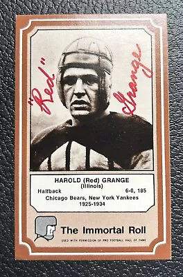 Red Grange Signed Autographed 1974 Fleer Immortal Roll Card Chicago Bears • $179.95