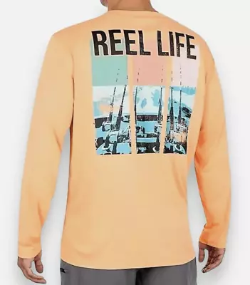 Reel Life UV Shirt Mens XXL Long Sleeve UPF 50+ Fishing SWIM SUN Rash Guard • $11.38