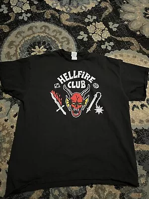 Stranger Things T-Shirt Black Hellfire Club Eddie Munson XL • $3