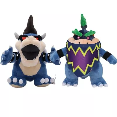 2x Super Mario Bros Wonder Plush Toys Dark Bowser & Koopa Jr. Stuffed Doll Gifts • $56.83