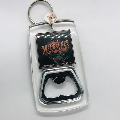 Milwaukee Souvenir Acrylic Bottle Opener Keychain - Motorcycle Country • $5.99