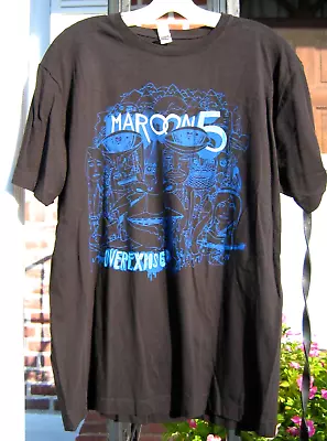 Maroon 5 Overexposed Concert T Tee Shirt Men's Size Large 100% Cotton VG Cond • $10