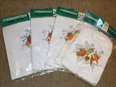 4 Vintage Dora May Fruit Embroidered Kitchen Cover Lot NOS Blender Toaster • $129.95