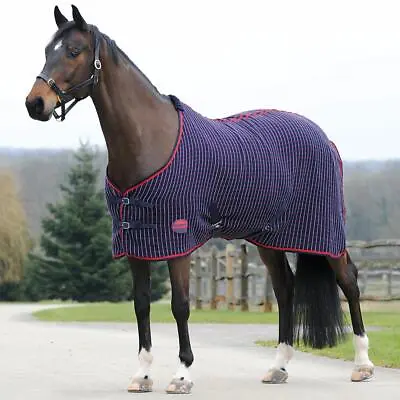 Weatherbeeta Waffle Cooler Horse Travel Stable Rug - Navy/Red/White • £57.79