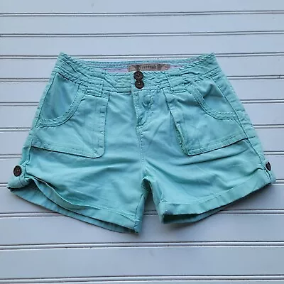 Freestyle Revolution Girl's Size 14 Kids Shorts Aqua Blue Cotton Shorts 24x3.5 • $18