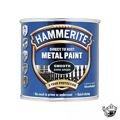 Hammerite Smooth Metal Paint - 250ml Direct To Rust - All Colours Available  • £10.99