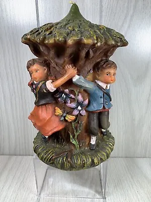 Vintage Gunter Hand Carved West German Candle Art Wax Sculpted Children At Play • $19.99