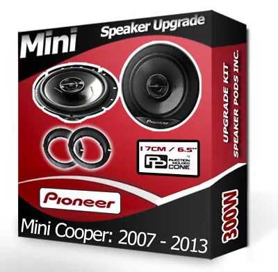 Mini Cooper Front Door Speakers Pioneer Car Speaker Kit + Adaptors 300W • £72.99