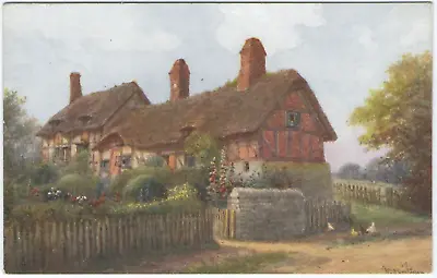 Anne Hathaway's Cottage Art W W Quatremain Watercolour Postcard Unposted • £2.60
