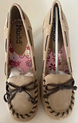 NWOB Mudd Women’s Freeda Brown/Tan Moccasin Leather Upper Heels Size 8 1/2M • $9