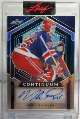 Mike Richter 2023 Leaf Continuum BLUE Autograph Auto #'d 8/35 - NEW YORK RANGERS • $159.99