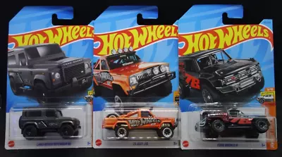 Hot Wheels 73 JEEP J10 70 Land Rover Defender 90 Ford Bronco R Bundle 3 Cars • $14.99