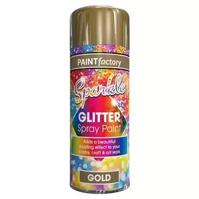 Gold Glitter Spray Paint Decorative Creative Art Crafts Picture Frames 200ml • £5.69