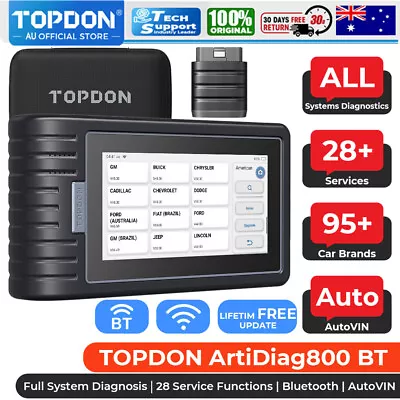 TOPDON AD800BT Automotive OBD2 Scanner Tablet Full System Diagnostic Scan Tool • $479.99