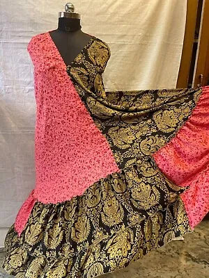 Women Vintage Sundress Silk Sari Multi Recycled Gypsy Backless Maxi Beach Dress • $78.29