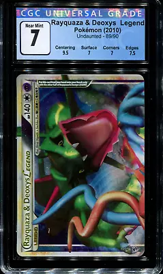 $70 • Buy Rayquaza & Deoxys Legend Top - 89/90 - CGC 7 - Ultra Rare - Undaunted - Pokemon