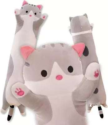 Purrfect Valentines Day Gift Ever! Comfy Cat Plush Long Pillow 90 Cm • $94.45