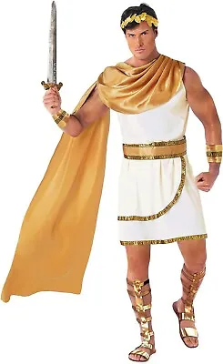 Men`s Greek God Costume Zeus Adult Roman Julius Caesar Toga M - 3XL Halloween • $46.90