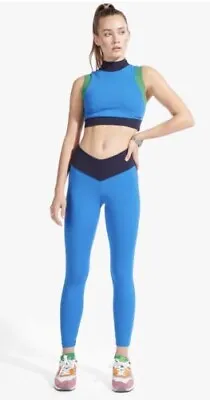 New Balance X STAUD Performance Black And Blue Leggings Size XS New With Tags • $42.99