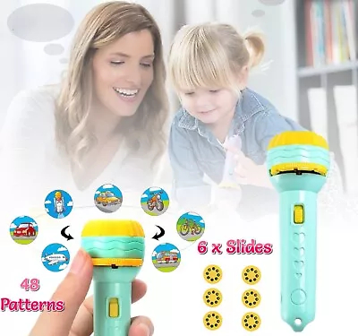 Toys For Kids Projector Torch Flashlight Girls Boys Educational Gift 3 To 12Year • $13.49