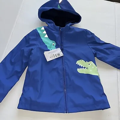 £15 • Buy M&S Boys Blue Dinosaur Waterproof Fleece Lined Coat Age 2-3 Years BNWT RRP £30