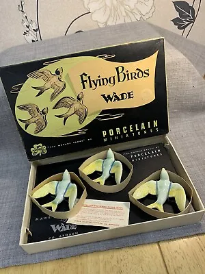 Wade Flying Birds Yellow/green 3 Piece Set 1956-1961  Boxed • £35