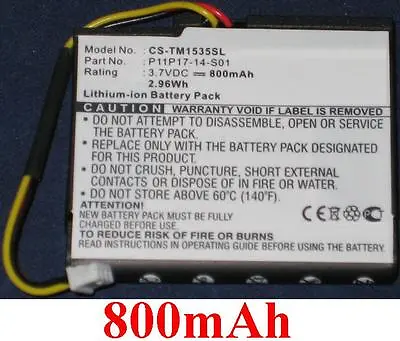 BATTERIE 800mAh Type P11P17-14-S01 For TomTom Via 135 • $50.35