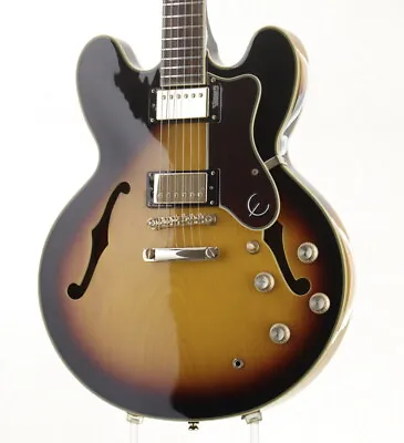 Electric Guitar Epiphone Sheraton II Pro Vintage Sunburst Brown Gig Bag USED • $575.38