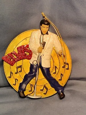 Elvis Presley Christmas Ornament(2003)Kurt.S. Adler 3D Collectible Record Design • $14.99