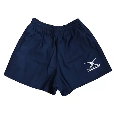 Gilbert Kiwi Cotton-Drill Rugby Shorts - Navy - YOUTH / KIDS - Sizes 7XS - 2XS • $24.95