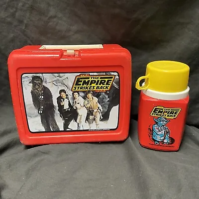 Star Wars Empire Strikes Back Plastic Lunchbox With Thermos 1980 • $29.99