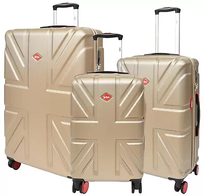 Union Jack Design Suitcases Hard Shell 4 Wheel Luggage TSA Lock Travel Bags NEW • £54.99