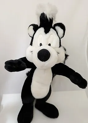 1995 Vintage Pepe Le Pew 16  Poseable Plush Stuffed Warner Bros Studio Store  • $21.25