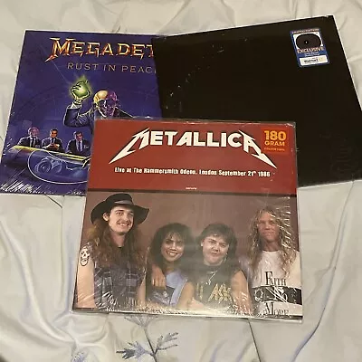 Metallica & Megadeth VINYL Lot Rust In Peace Live Black Album Thrash Metal Heavy • $70