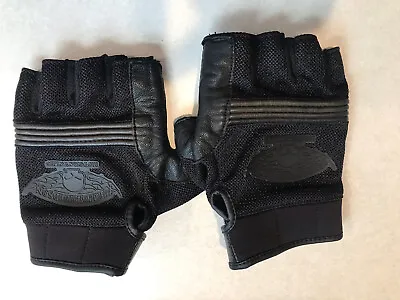 $49.99 • Buy Harley-Davidson Motorcycle Fingerless Leather Gloves Willie G Men’s L 98277-14VM
