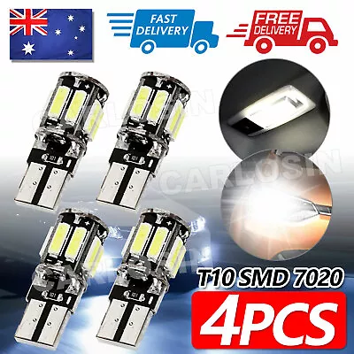 4X T10 LED Cool White 7020 SMD W5W Wedge Side Car Lights Turn Parking Bulb • $5.95