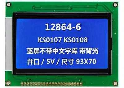 £10.78 • Buy 128x64 5v Dot Matrix COG Graphic LCD Module Display LCM W/KS0107+KS0108
