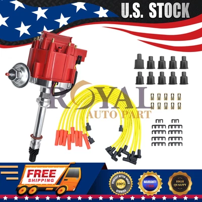 $91.39 • Buy Distributor & Spark Plug Wires Ignition Combo For Chevy SBC 350 BBC 454 HEI GM08
