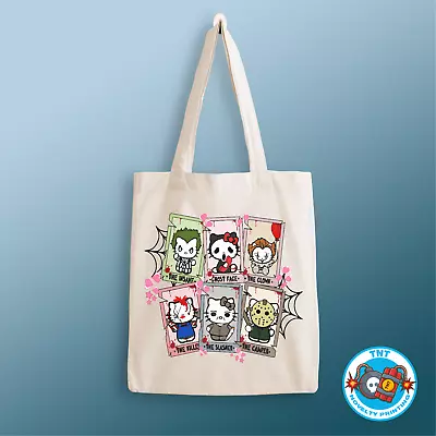 Tote Bag Horror Hello Kitty Inspired Cotton Double Straps New Sanrio • $8.50