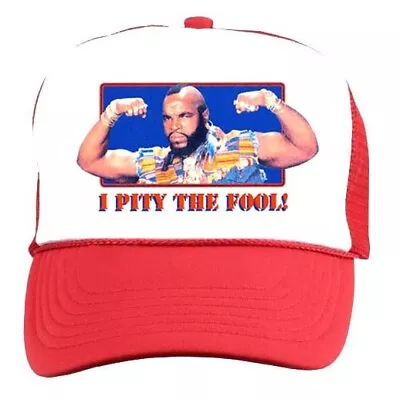MR T PITY THE FOOL Trucker Cap Hat Retro 80s Vintage  New A Team • $14.99