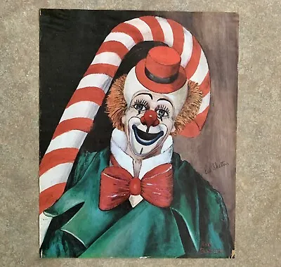 Red Skelton 1972 Candy Cane Clown Print Lithograph • $53