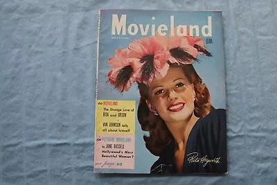 1947 March Movieland Magazine - Rita Hayworth Cover - St 1003b  • $52.50