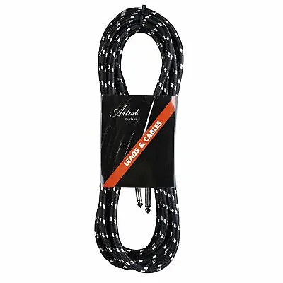 $22 • Buy Artist FB15 15ft (4.5m) Fat Boy Braided Guitar Cable/Lead