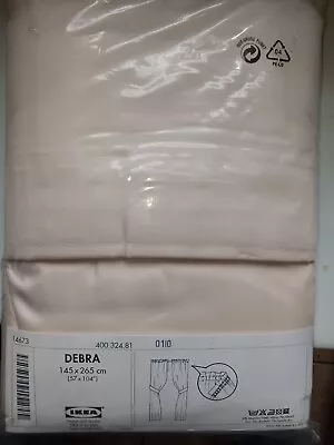 Vintage Ikea  Curtains BNWT  DEBRA  265cm X 145cm Cream 50/50 Cotton/polyester • £14