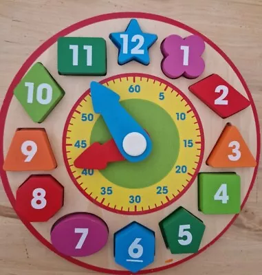 Melissa And Doug Shape Sorting Clock Educational Toy • £4