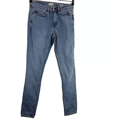Jack Wills Womens Denim Jeans Blue Skinny Fit Straight Leg Size W28 L32 • £12.99
